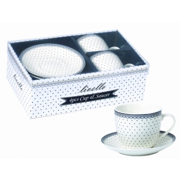 Kpl. 2+2 Filiżanka ze spodkiem 250 ml