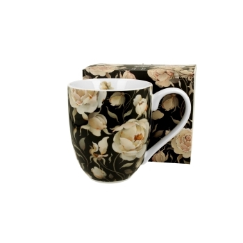 Kubek XXL ENGLISH ROSES BLACK