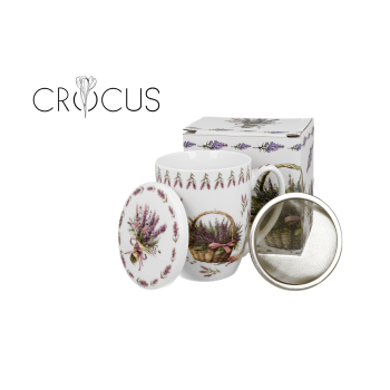 KUBEK Z ZAPARZACZEM Kosze Kwiatów LAWENDA