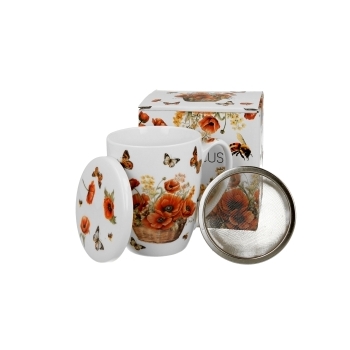 KUBEK Z ZAPARZACZEM Kosze Kwiatów MAKI